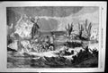 Antique Old Print Inundation Lyons Gustave Dore Boats Scrambling Safety 1856
