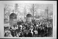 Antique Old Print Boulevards Paris New Years Day Crowds Dressed Up Hats 1869