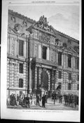 Old Antique Print New Buildings Tuileries Emperors Gateway Exterior 1869 19th