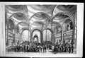 Original Old Antique Print New Reading Room Imperial Library Paris 1868 19th