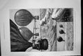 Antique Old Print Proposed Method Reaching The North Pole By Balloons 1880 19th