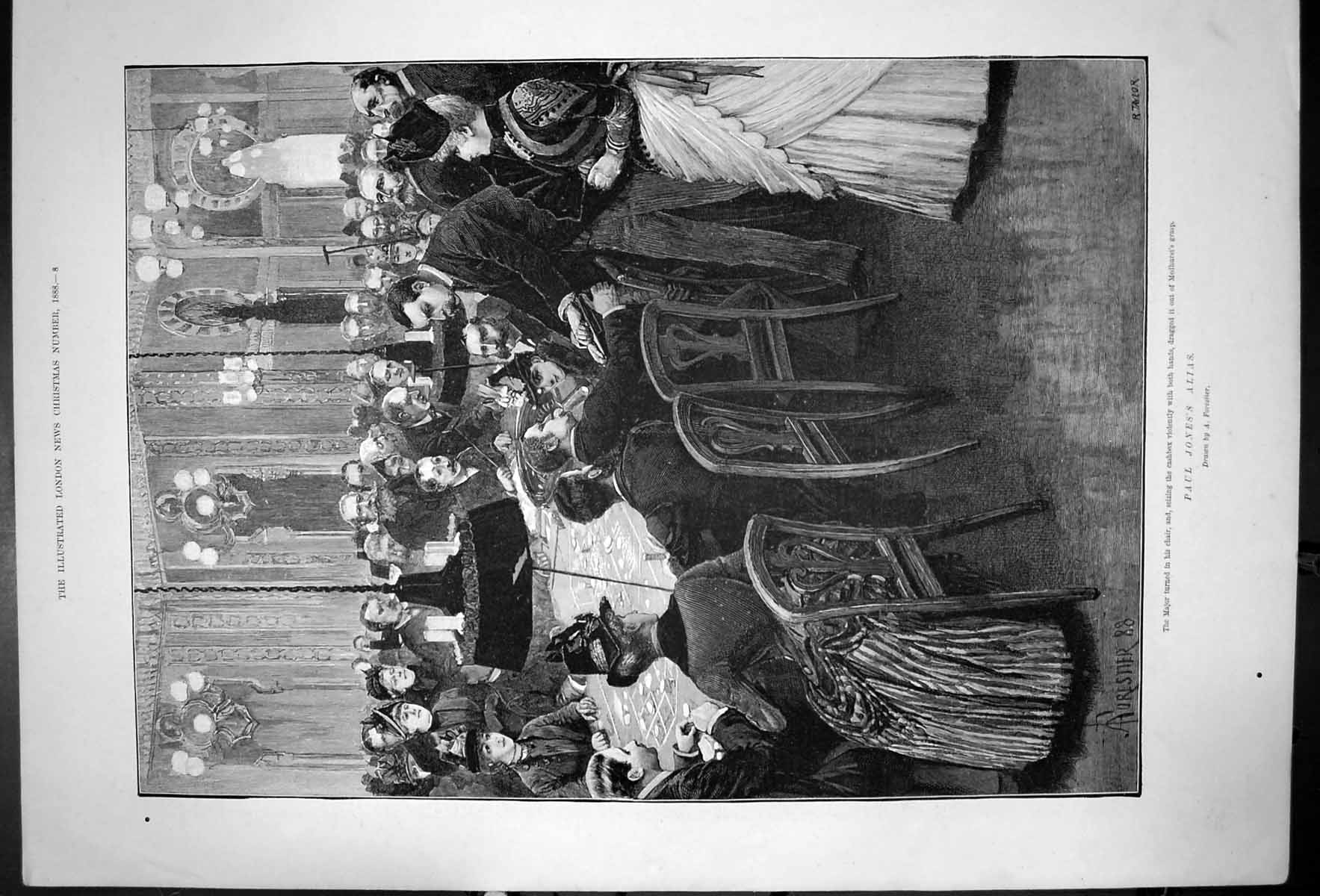 Antique Print Paul Jones'S Alias Drawn By A Forestier Medhurst Cashbox 1888