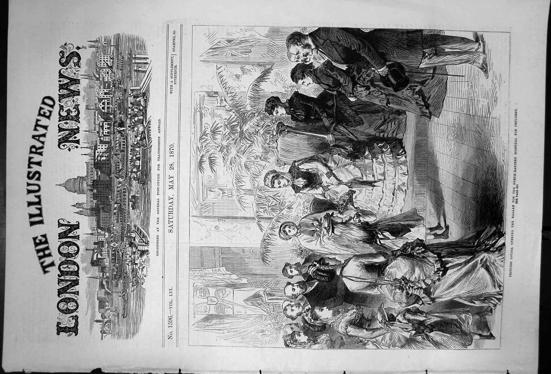 Old Princess Louisa Opening The Bazaar For Hospital For Children 1870 Victorian
