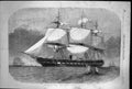Antique Print The United States Steam-Frigate Merrimac Ship Boat Mast 1856 19th