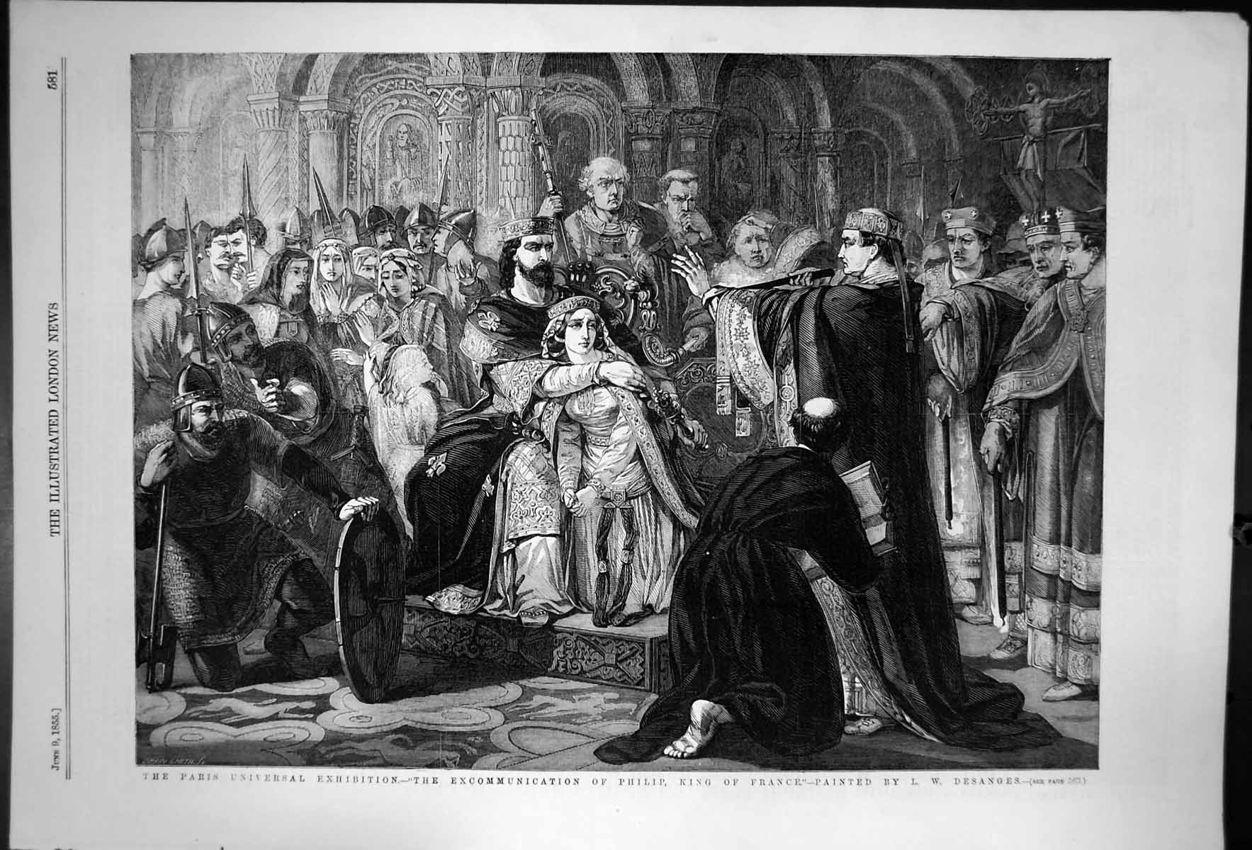 Old Paris Universal Exhibition Excomunication Philip King France 1855 Victorian