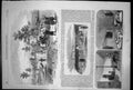 Antique Print Siers Camp Aldershott Street Within Lines Officers Rut 1855 19th
