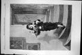 Antique Old Print The Page By W Fyfe Child Carrying Plate Steps Doorway 1870