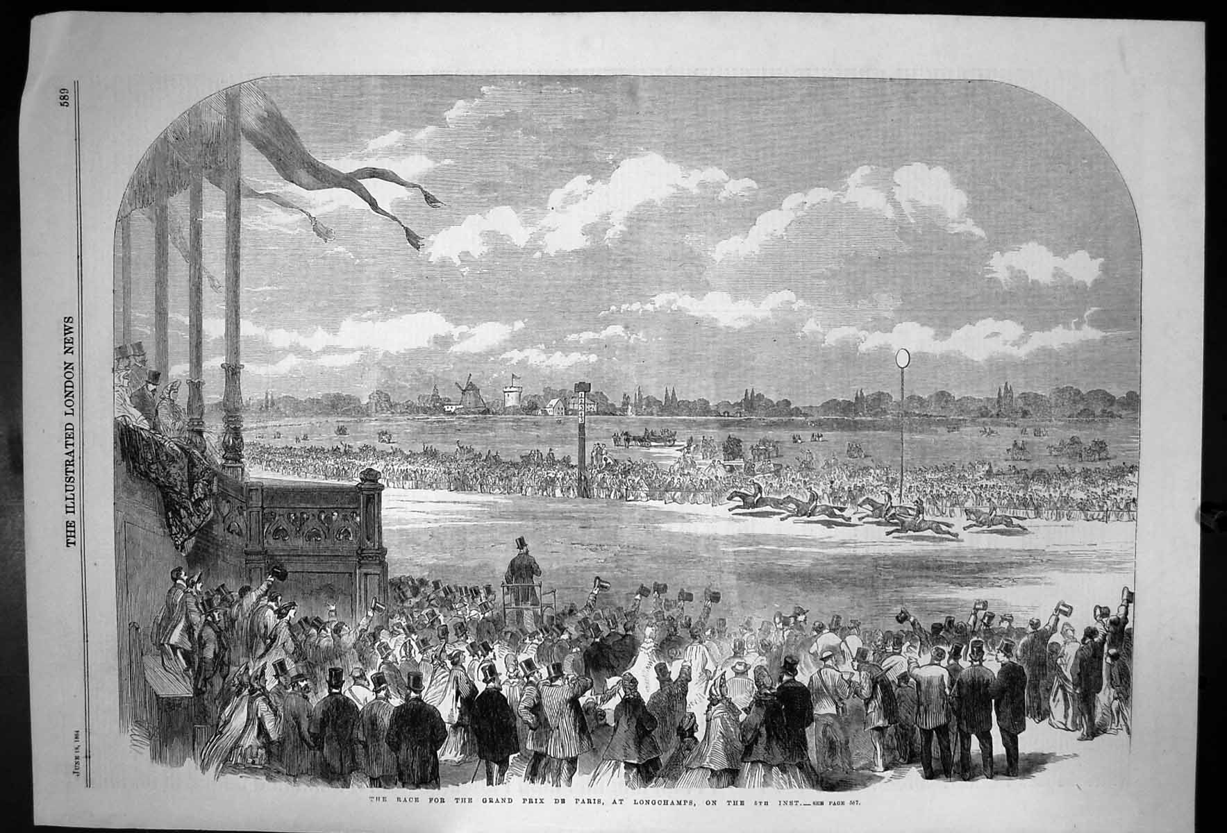 Old Race For The Grand Prix De Paris Longchamps On The 5Th Inst 1864
