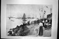 Antique Print The King At Cowes Arrival Yacht Osborne Majesty On Board 1901