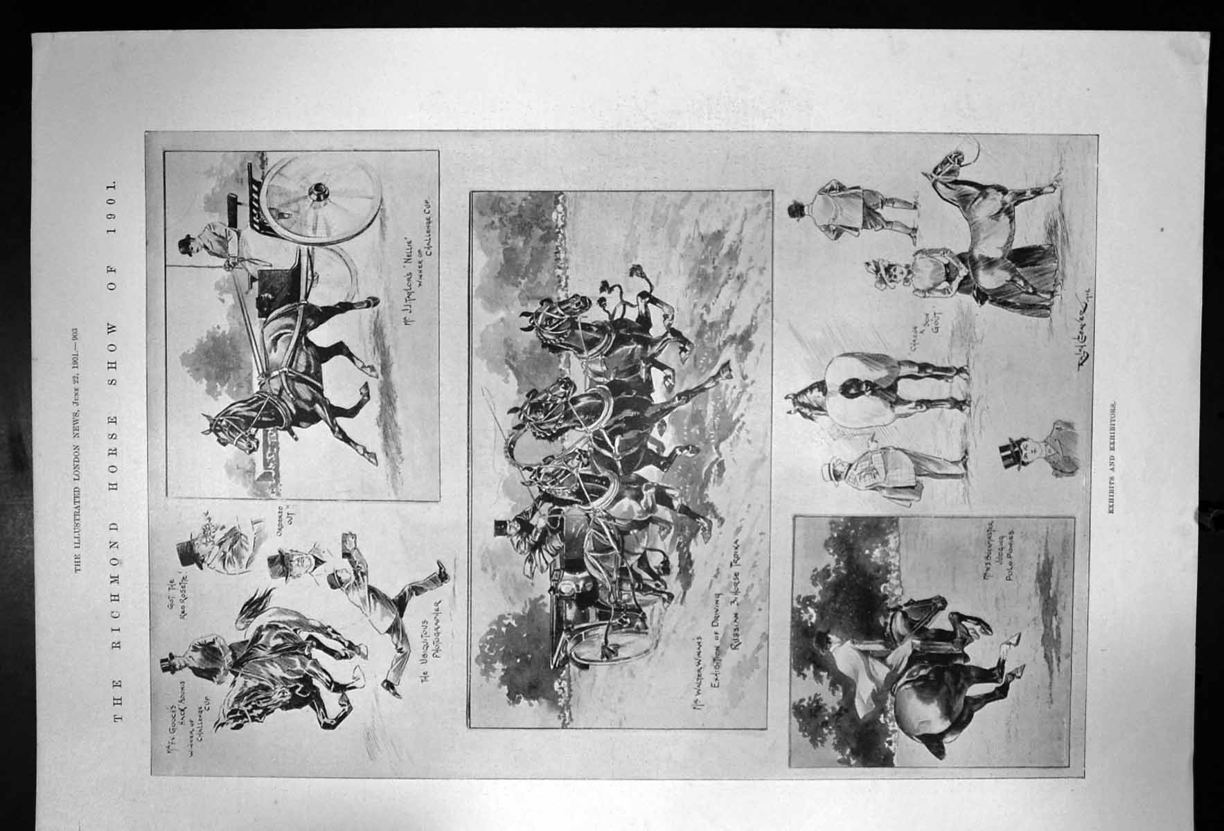 Old Richmond Horse Show 1901 Exhibits And Exhibitors Carriage Judges Victorian