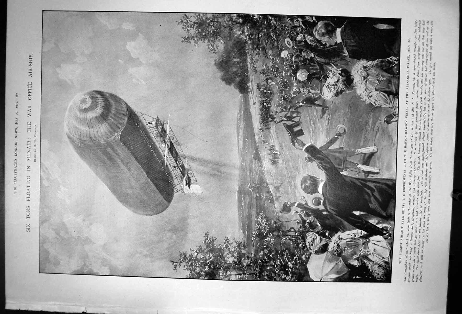Old Six Tons Floating In Mid Air The War Office Air-Ship Palace 1905 20th