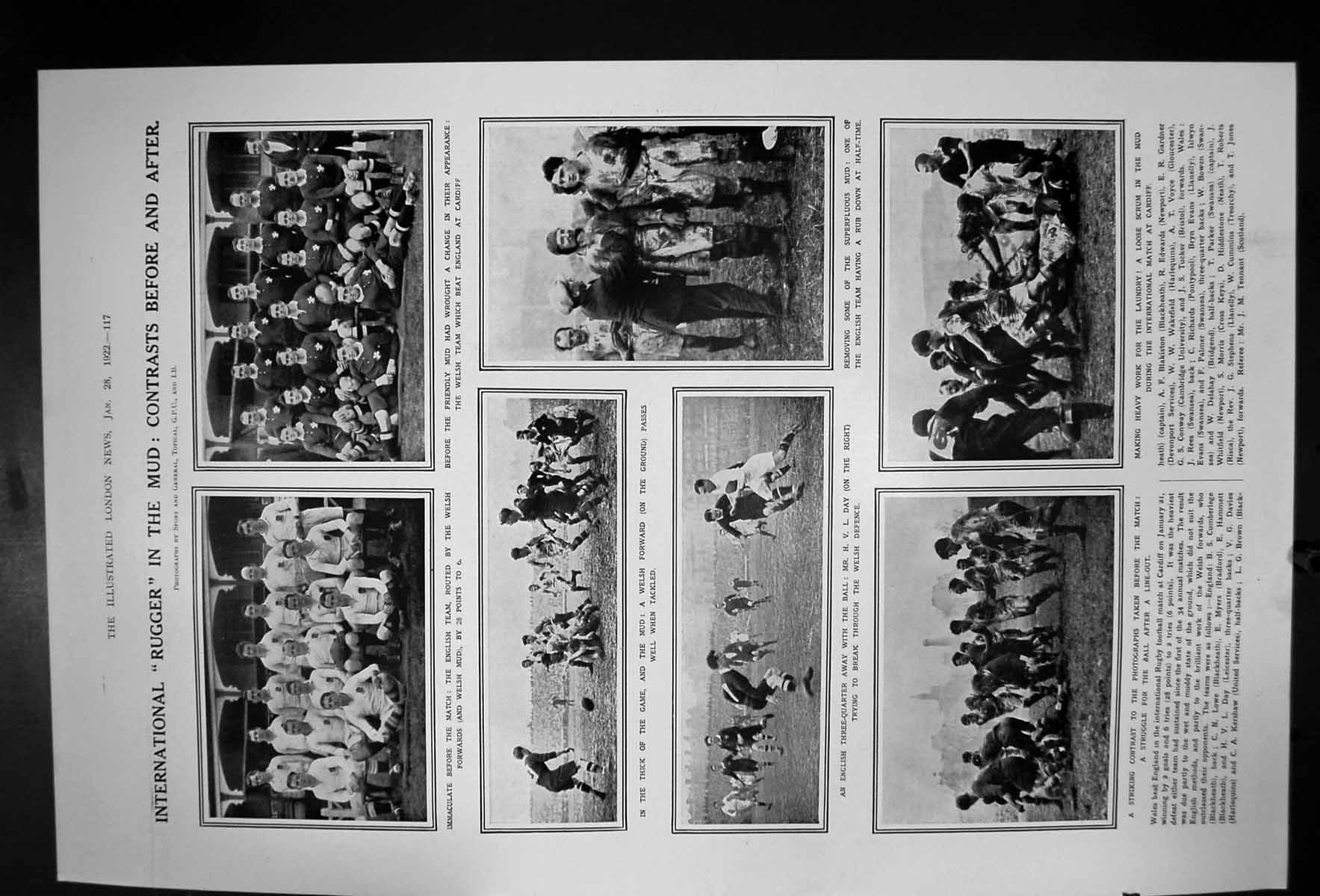 Old International Rugger In The Mud Contrast Before After Photo 1922 20th