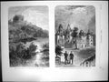 Original Old Antique Print Chateau Clicquot Crown Prince Chateau Bellevue 1870