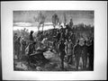 Antique Old Print Before Paris Officers Funeral For God King Fatherland 1870