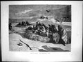 Original Old Antique Print Buried Quick Unburied Dead Soliers 1870 Victorian