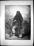 Original Old Antique Print In The Trenches Bellange Men Spade Pick 1870 19th