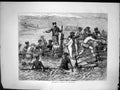 Original Old Antique Print Washing Sheep Hungary 1872 19th Century