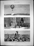 Antique Old Print Russian Army Czar Brest Litewsk Poland Camp Besiegers 1886