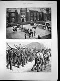 Antique Old Print Cadets Parade Malvern College Cadets Rio De Janeiro 1891 19th