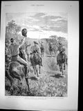 Antique Print Lord R Churchill South Africa Fort Salisbury Sport Match 1892