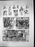 Original Old Antique Print GDiscovery Transvaal Barberton President 1887 19th