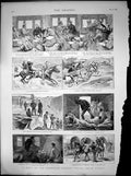 Antique Print Kimberley Diamond Fields Du Toits Pan Mine South Africa 1886 19th