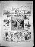Antique Old Print Holidays Normandy Season Dieppe Fishmarket Shrimpers 1905