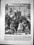Original Old Antique Print Boulevard St Martin Paris Souvenir 1793 1871 18th