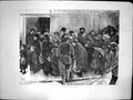 Original Old Antique Print Queue Paris Street Hing Jugs 1871 19th