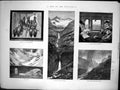 Original Old Antique Print Pyrenees Lac De Gaube Cascade Et Gouffre Denfer 1872