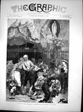 Original Old Antique Print Pyrenees Pilgrims Grotto Lourdes 1872 19th