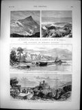 Old Antique Print Sentence Marshal Bazaine Prison Ascention Island 1873 19th
