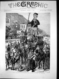 Old Antique Print Carnival Mentone Sydney Hall King Carnival Entree 1890 19th
