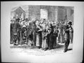 Original Old Antique Print Faubourg Poissoniere Paris Serving Soup 1870 19th