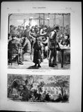 Old Antique Print Provision Shop Paris Chateau Rigny Tours Lord Lyon 1870 19th