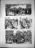 Antique Print Armistice Before Cessation After Conclusion Celebrations 1871