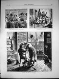 Old Print Reading Notice Capitulation Sedan Champagne Supper Epernay 1870 19th