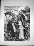 Old Print Flight French Peasants Bazeilles Women Children Belongings 1870 19th
