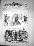 Old Print Levee En Masse French Irregular Forces Voluntaires Bretons 1870 19th