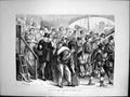 Old Antique Print Landing French Refugees London Bridge M W Ridley 1870 19th