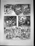 Antique Print Misadventures Artist Tonga Mosquitos Surrounded Natives 1887 19th