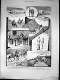 Old Print Visit Sir H Brougham Loch Governor Victoria Buffalo Ranges 1885 19th