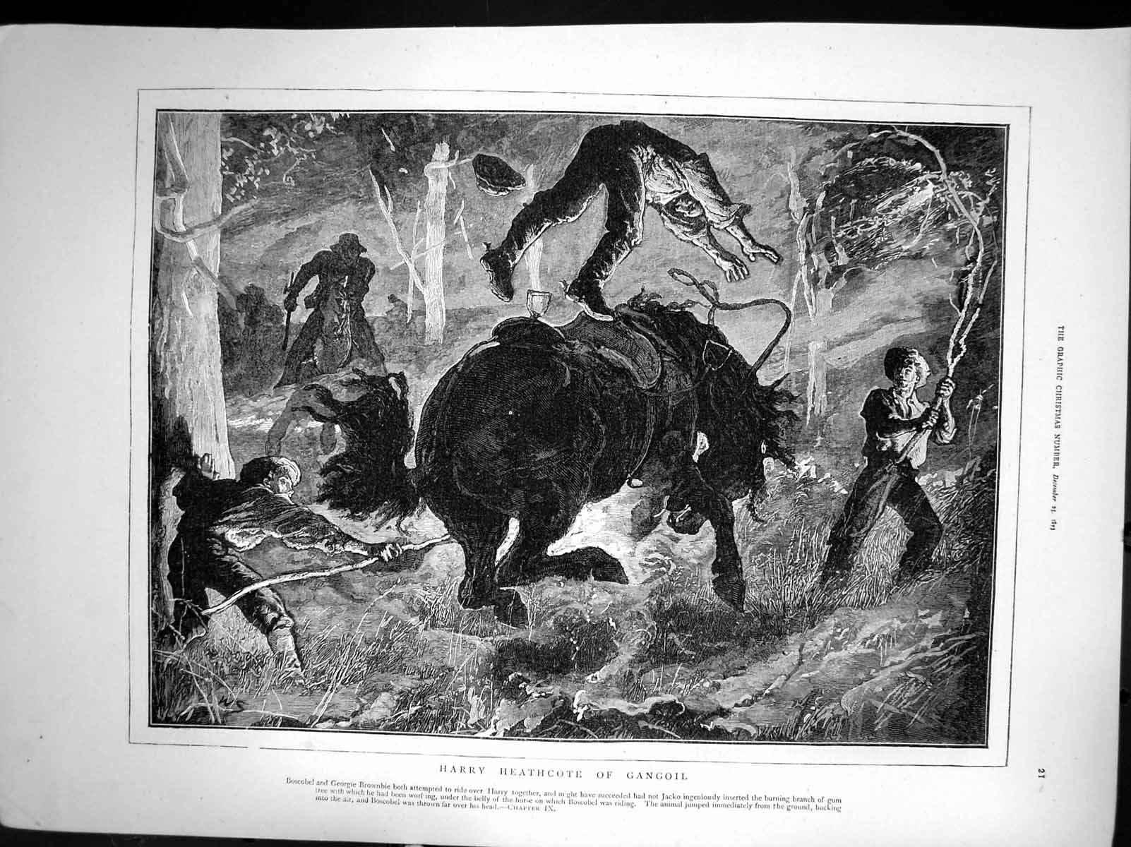 Antique Print Harry Heathcote Gangoil Boscobel Georgie Brownbie Harry 1873 19th