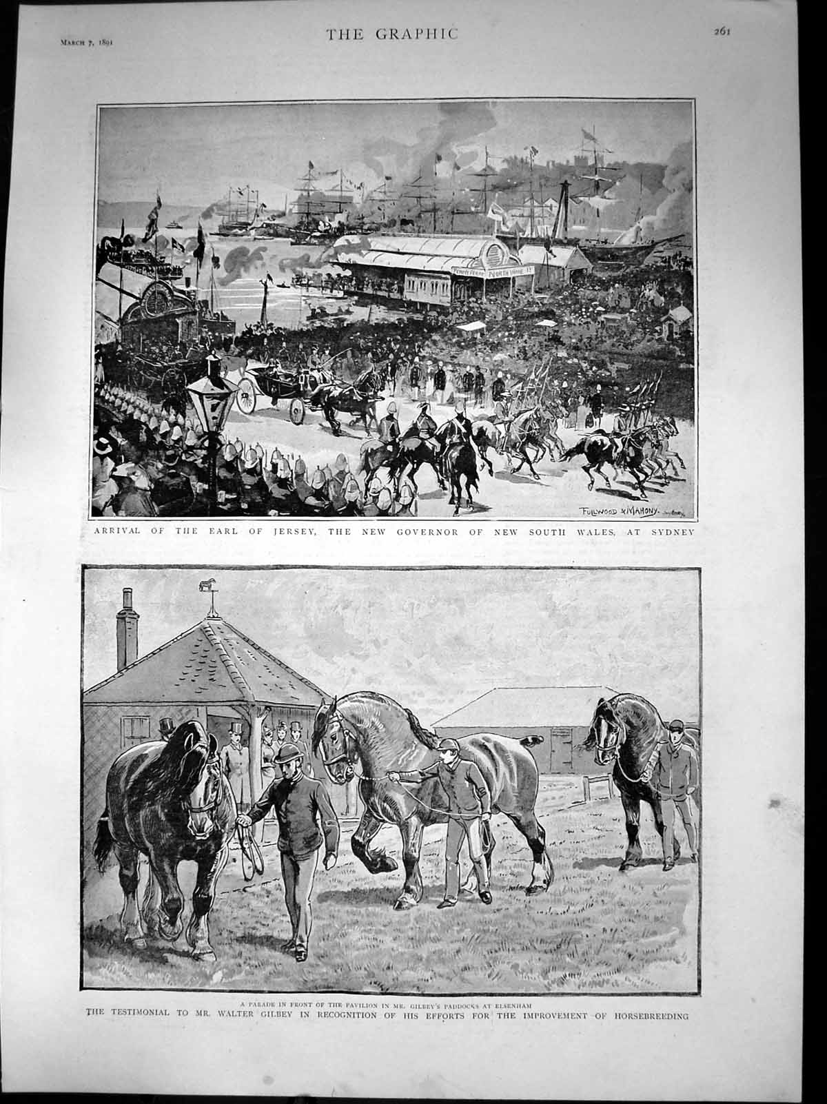 Old Earl Jersey Governor N S Wales Testimonial Walter Gilbey Horses18 Victorian