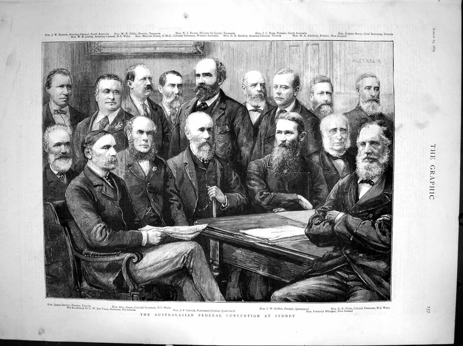 Old Australasian Federal Convention Sydney S Griffith Alex Stuart 188 Victorian