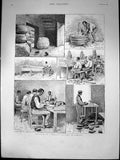 Old Tobacco Factory Jamaica Cellar Wetting Leaves Rolling Cigars 1889 Victorian
