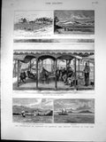 Old Print Expedition Grenada Observe Recent Eclipse Sun Green Island 1886 19th