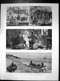 Old Newfoundland Fisheries Question Lobster Factory Fishers Hut 1890 Victorian