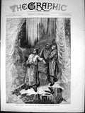 Antique Old Print Grand Duke Alexis Russia Under Niagara Falls Icicles 1872