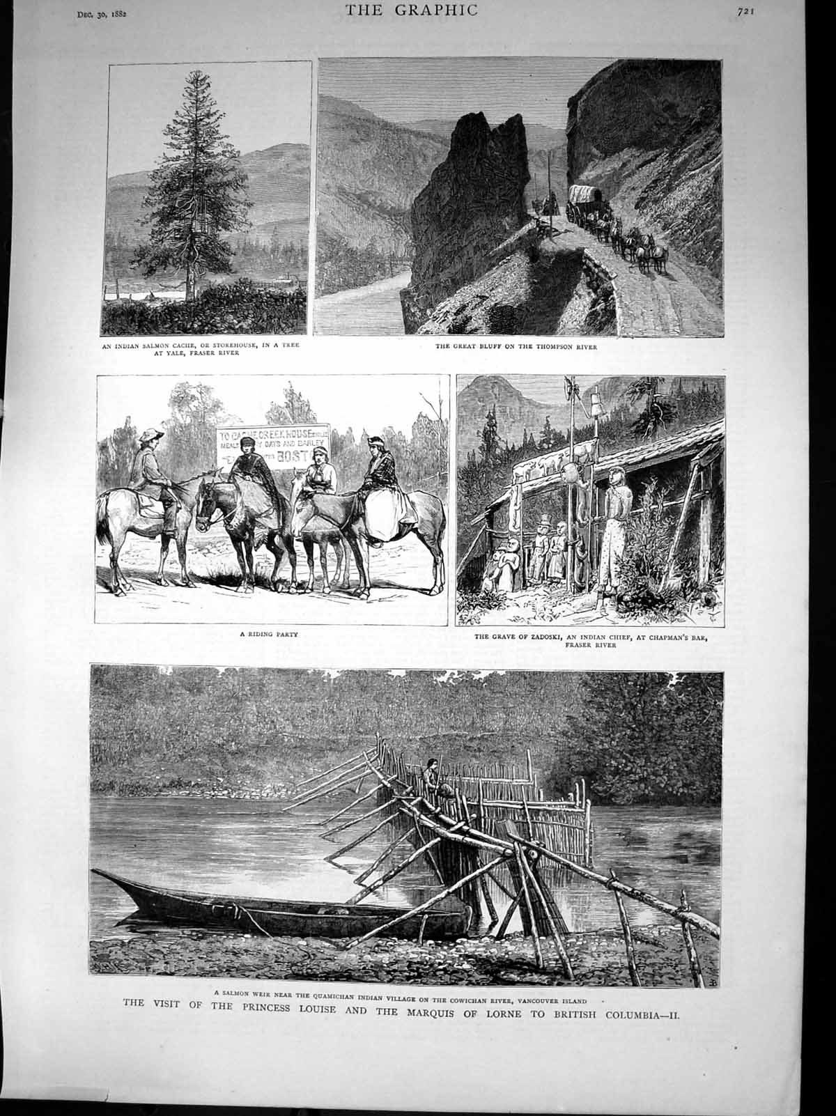 Old Visit Princess Louise Marquis Lorne British Columbia Salmon Weir
